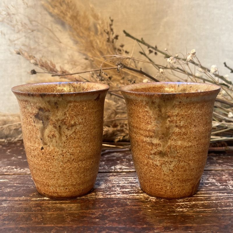 Dvojice yunomi šálků Rust 2