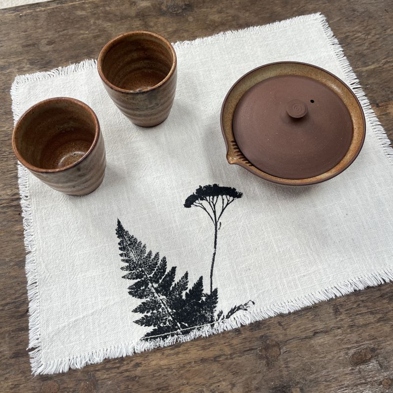 Lněné chabu s lučním potiskem