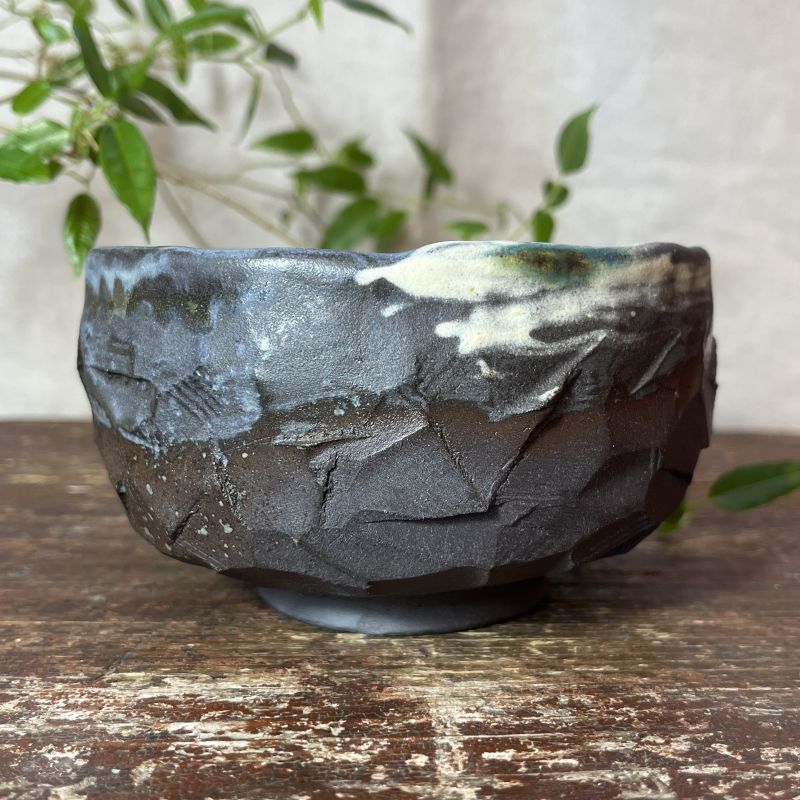 Kurinuki chawan Hakeme