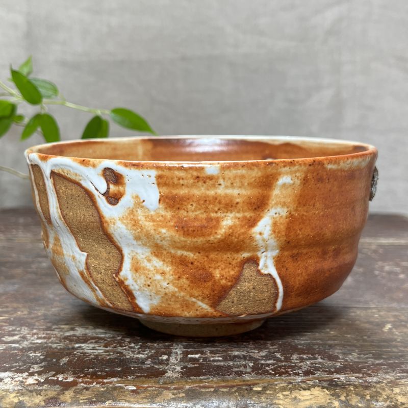 Shino chawan dřevem pálený