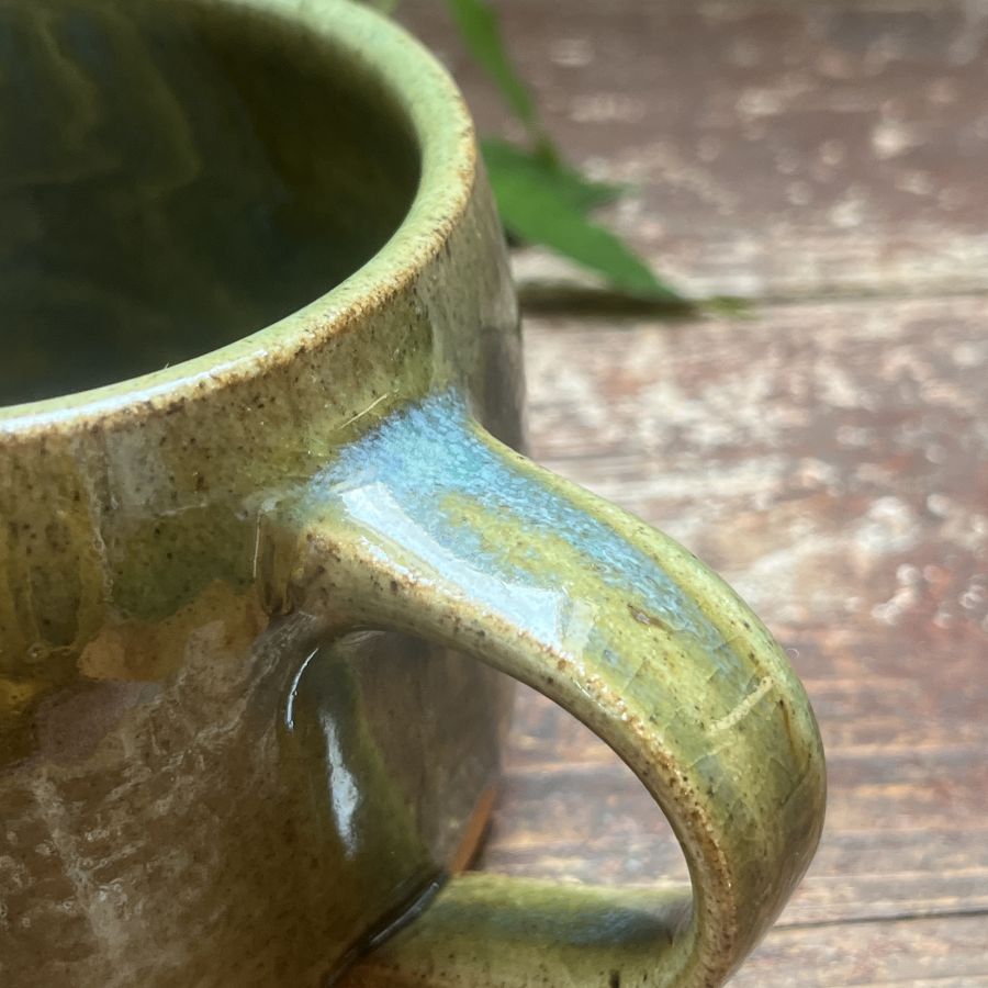 Hrnek s ptáčkem tyrkysový