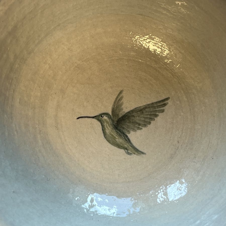 Čajová miska s kolibříkem