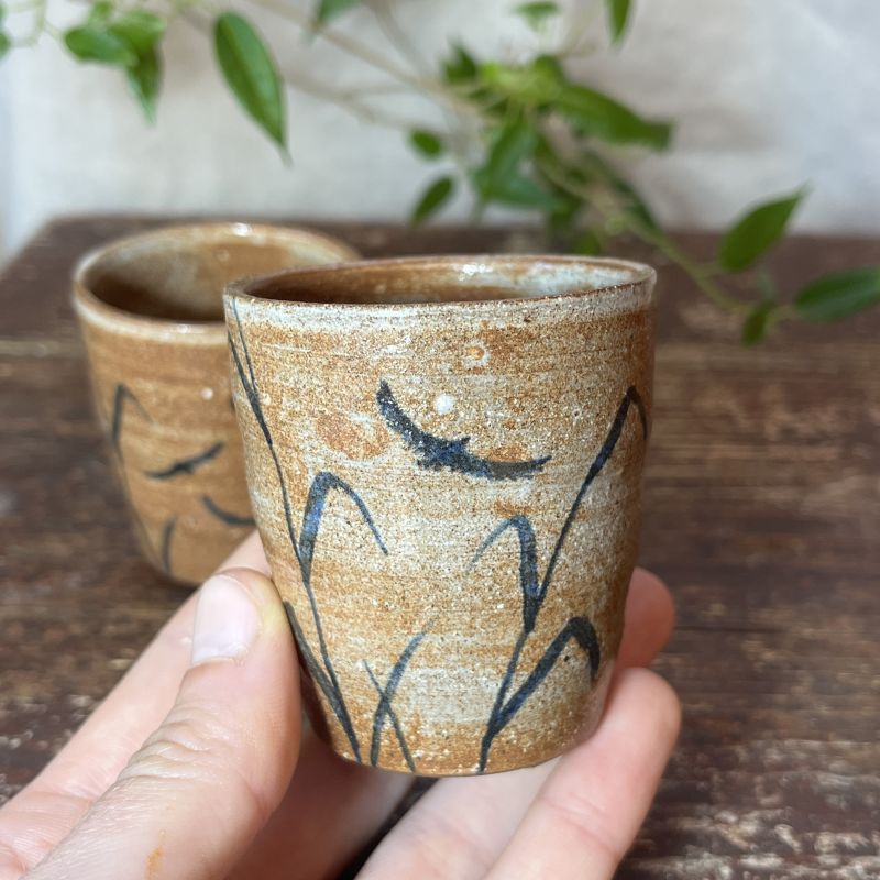 Dvojice yunomi šálků Rustic Cobalt