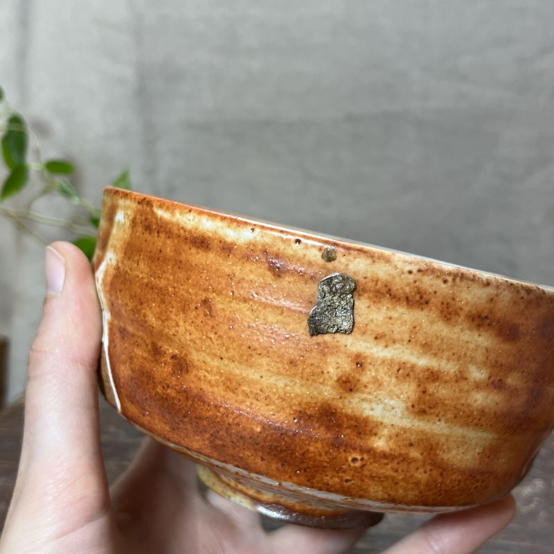 Shino chawan dřevem pálený