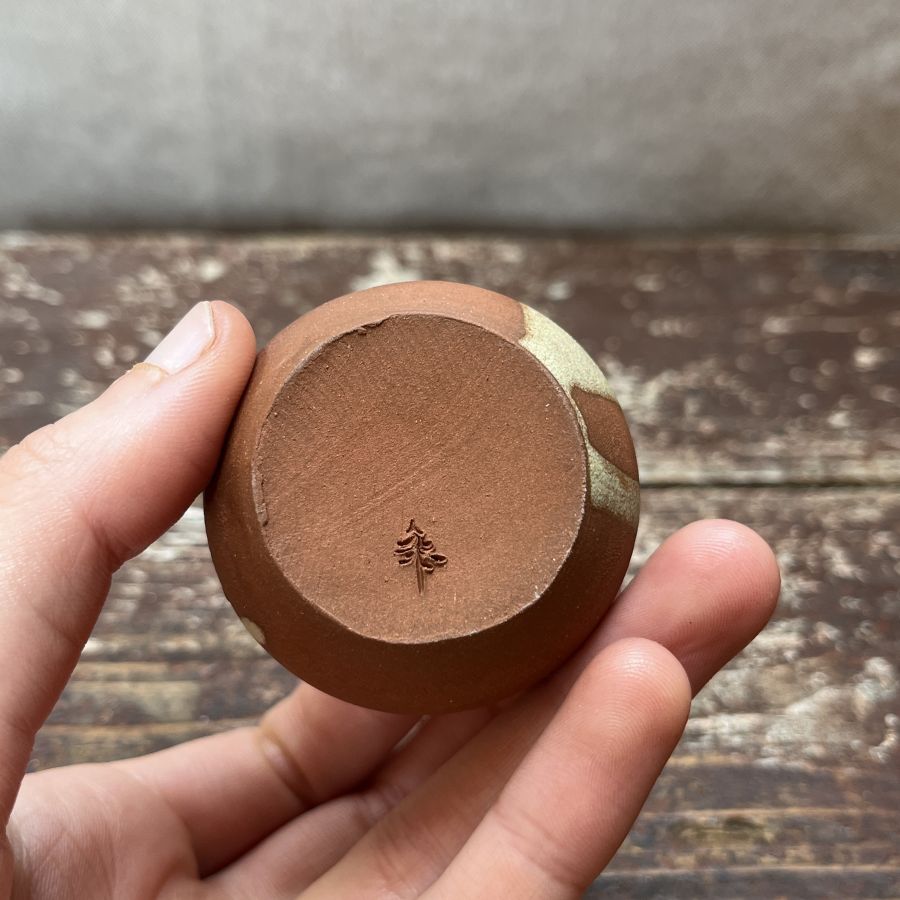 Mini vázička hnědo-béžová