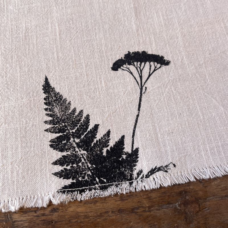 Lněné chabu s lučním potiskem