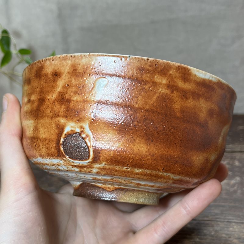 Shino chawan dřevem pálený