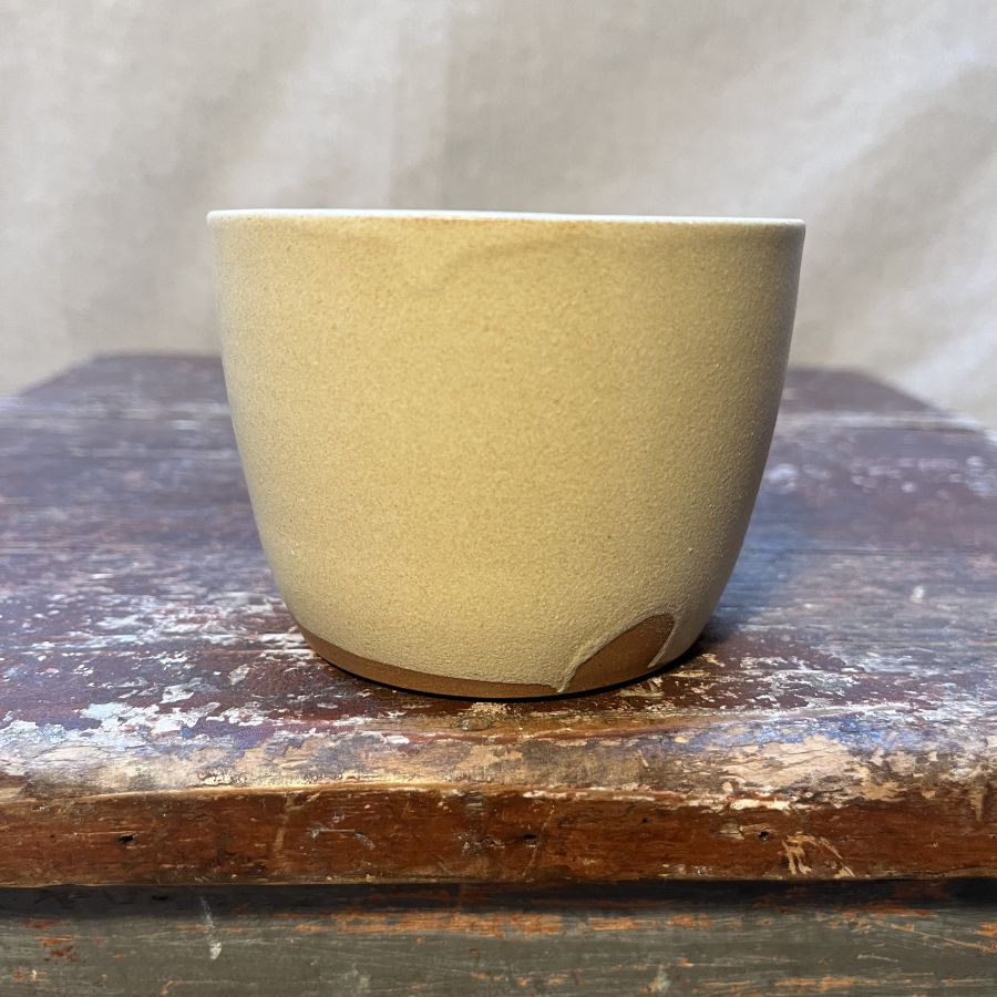 Květináč / kalíšek s letokruhy béžový