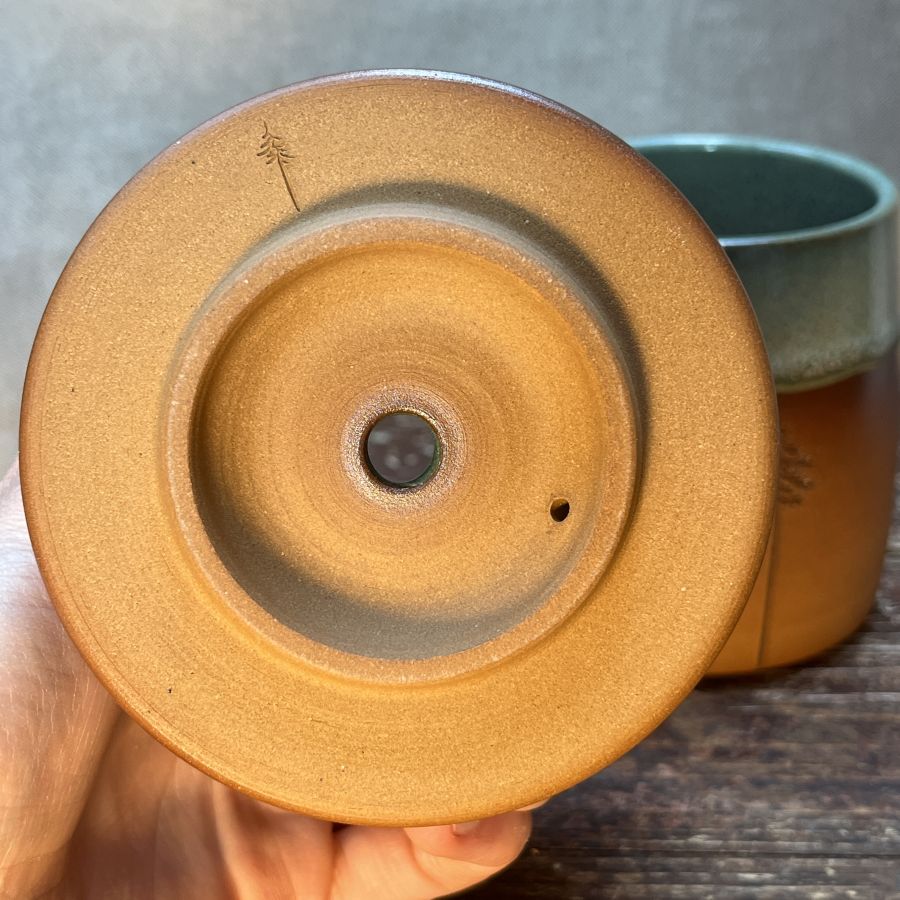 Kávový set - dripper a džbánek se smrky