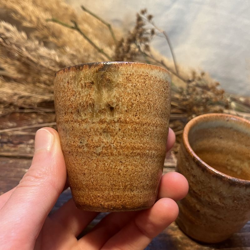 Dvojice yunomi šálků Rust