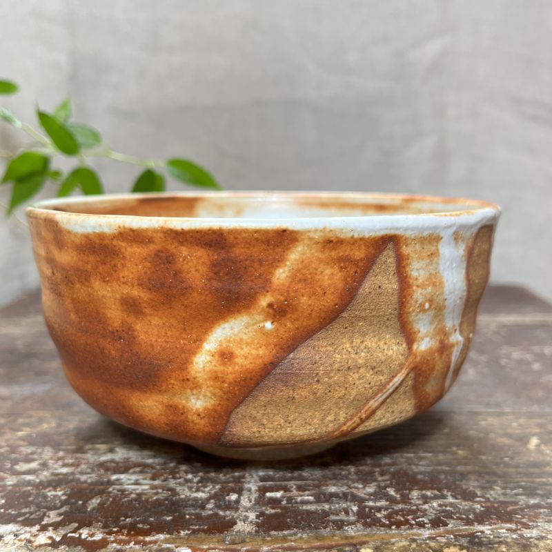 Shino chawan dřevem pálený