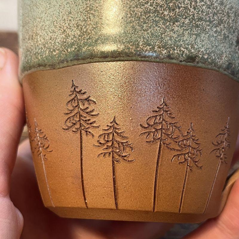 Lesní sada Smrky - hrnek a talířek