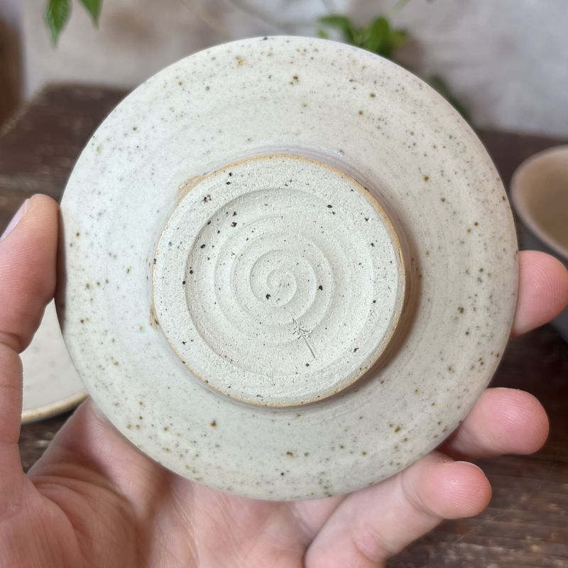 Gaiwan Cream satin s podtáckem
