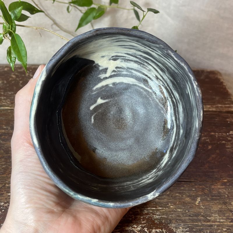 Kurinuki chawan Hakeme